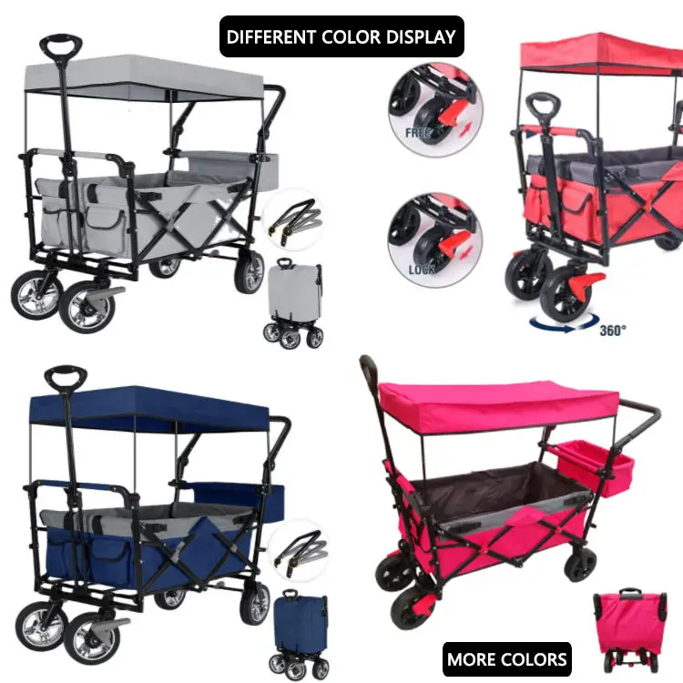 folding wagon cart heavy duty utility collapsible folding utility beach trolley cart camping folding wagon