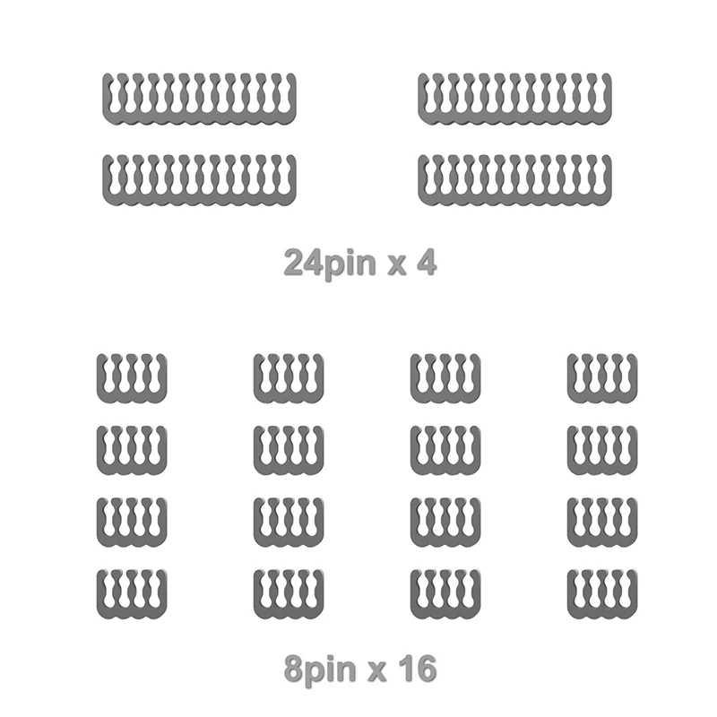 Удлинитель для кабеля высокого качества набор из 24 шт. (24-pin 4 8-pin12 6-pin8) питания серого