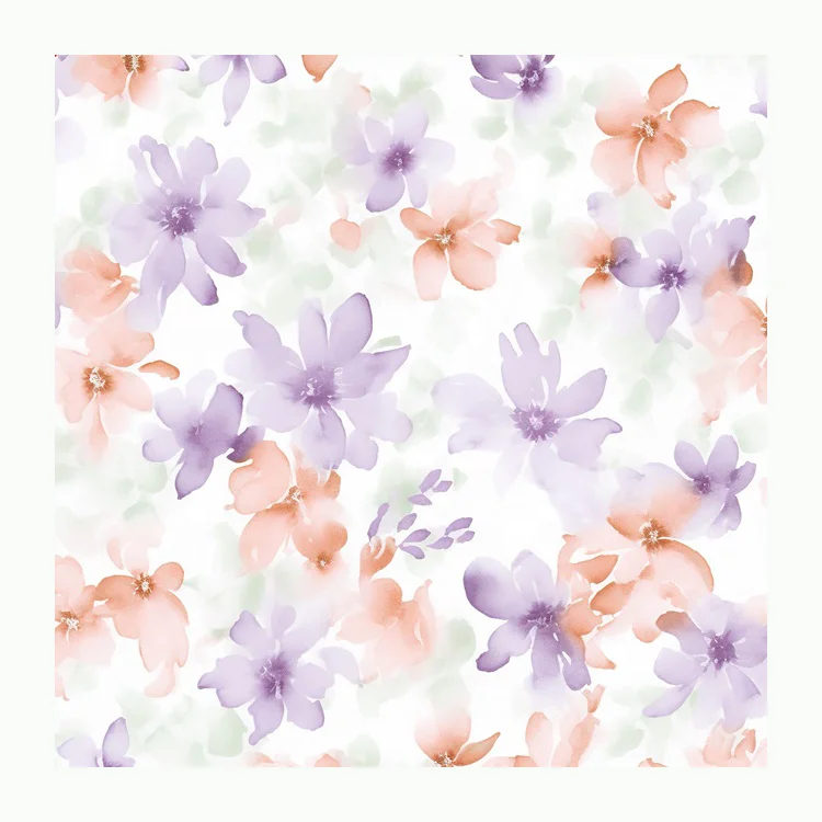 Luxury private custom-made silk digitally printed textile fabrics Polyester woven satin digital printed fabrics