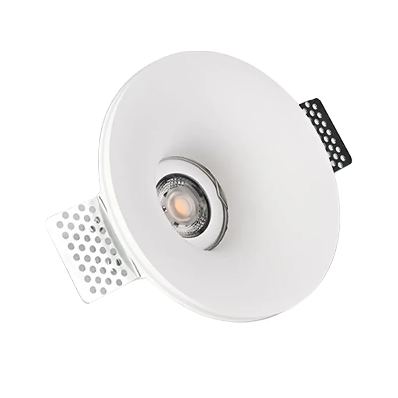Modern Popular Indoor Decoration Ceiling Recessed Anti Glare Led Gypsum Downlight GU10 7W 10W Frameless Dimmable Plaster Lamps