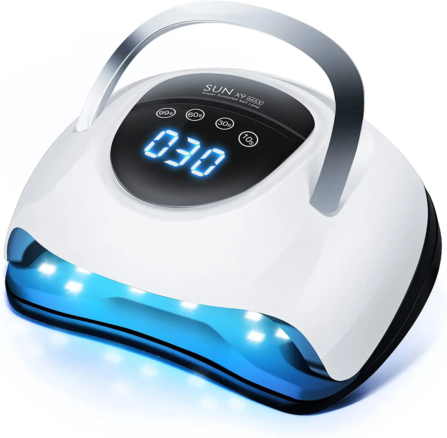 Высокая мощность 220 Вт УФ светодиодная лампа для сушки ногтей УФ лучами, X9 MAX с 57 Светодиоды высокой пространство для профессионального маникюра и педикюра, фрезер салон для домашнего использования