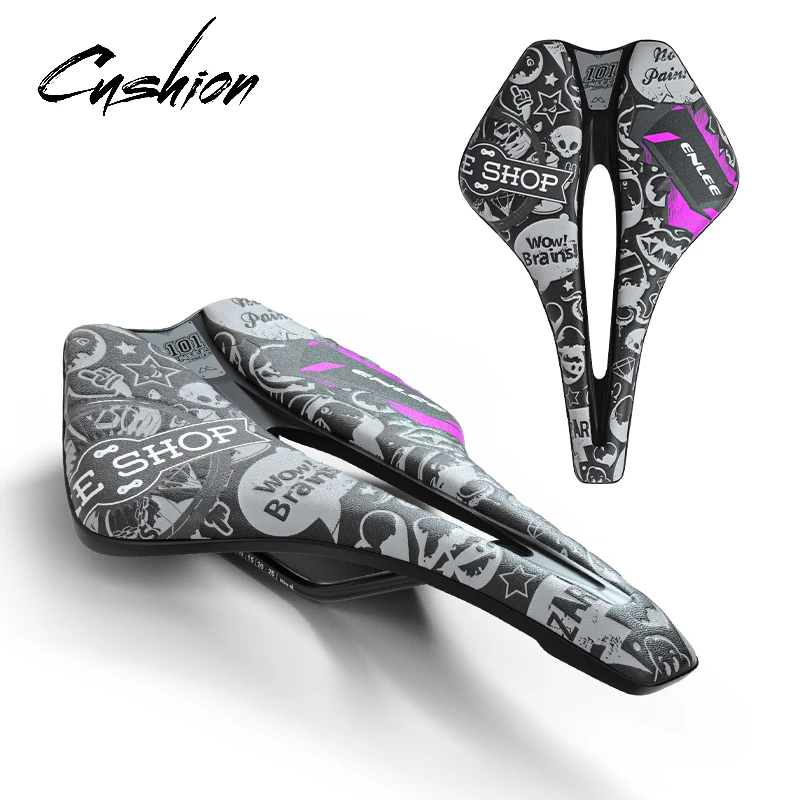 Bike Saddle MTB Mountain Road Bike Seat Hollow Breathable Cycling Cushion Comfortable Shockproof Bicycle Saddle Trend