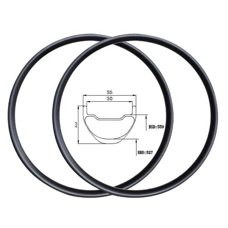 GoFast  Hot Sale High Carbon Flyweight  Hookless Rim UD 3K 12K Full Carbon Rims Super light 35mm Width 25mm Depth Carbnon Rims