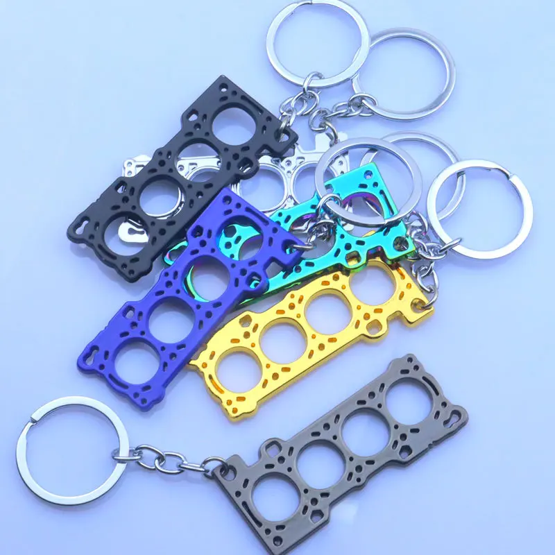 Wholesale Mini Simulation Engine Gasket Keychain Zinc Alloy Auto Parts 3D key chain Creative Gifts Custom Logo Car Key Chain