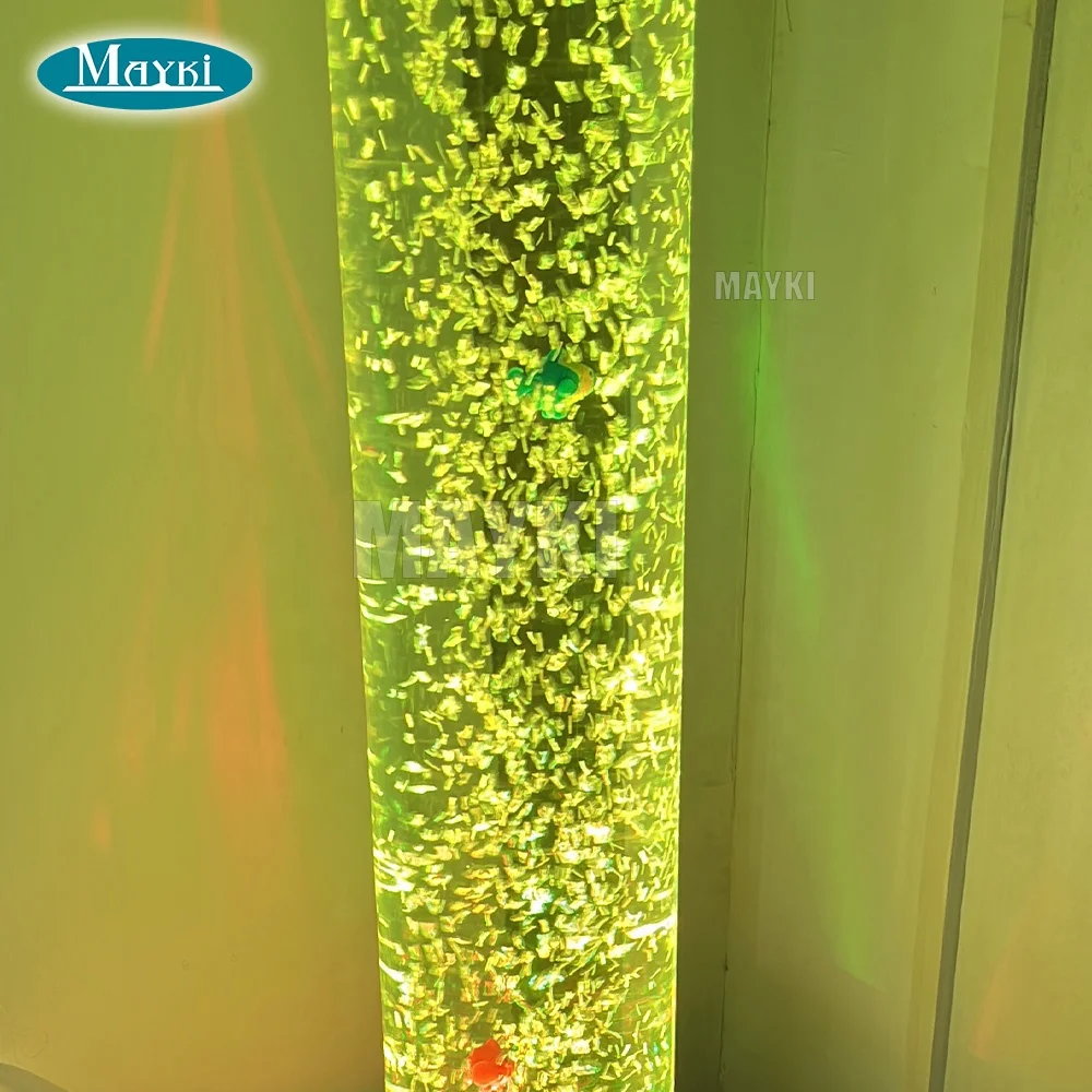 indoor decoration led color changing water bubble column app control sensory bubble tube lights