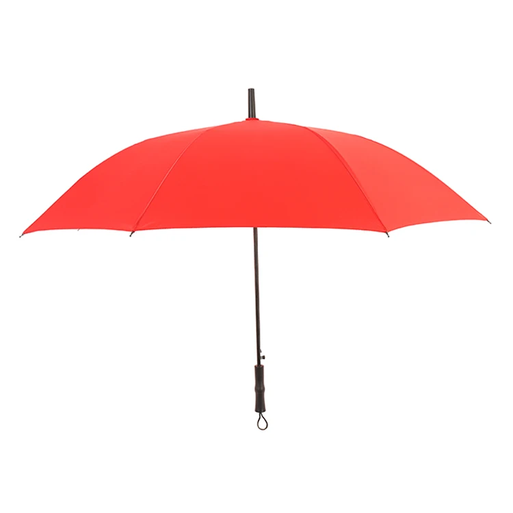 Cheap price red umbrella metal shaft big size with wind proof straight umbrella