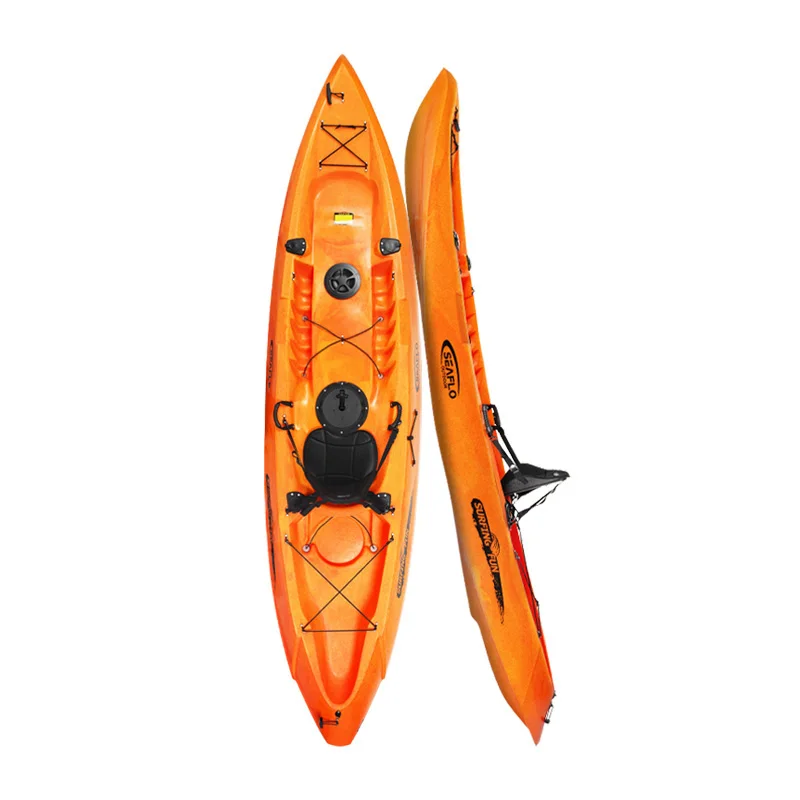 SEAFLO Fashion Custom Orange OEM PVC Logo chinese fishing kayak for sale