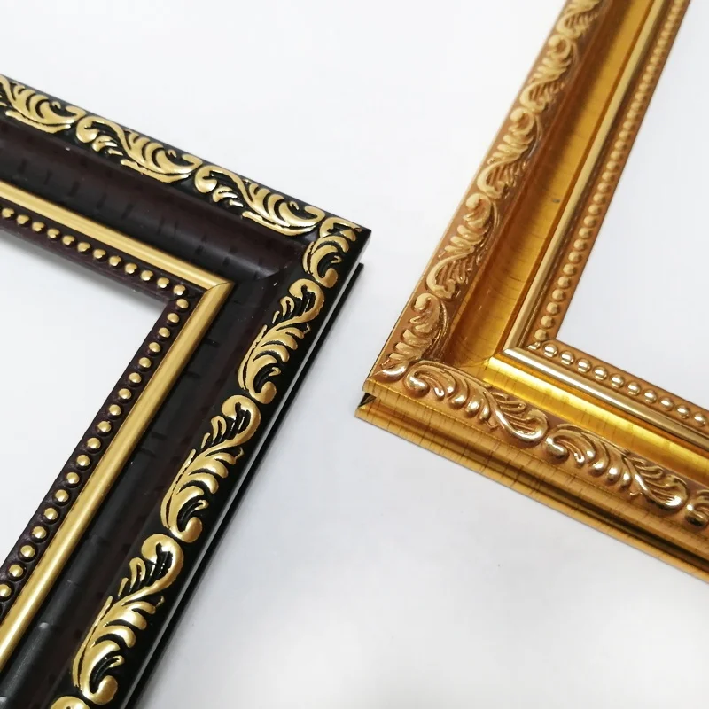 european style classical black gold pattern ps picture frame moulding