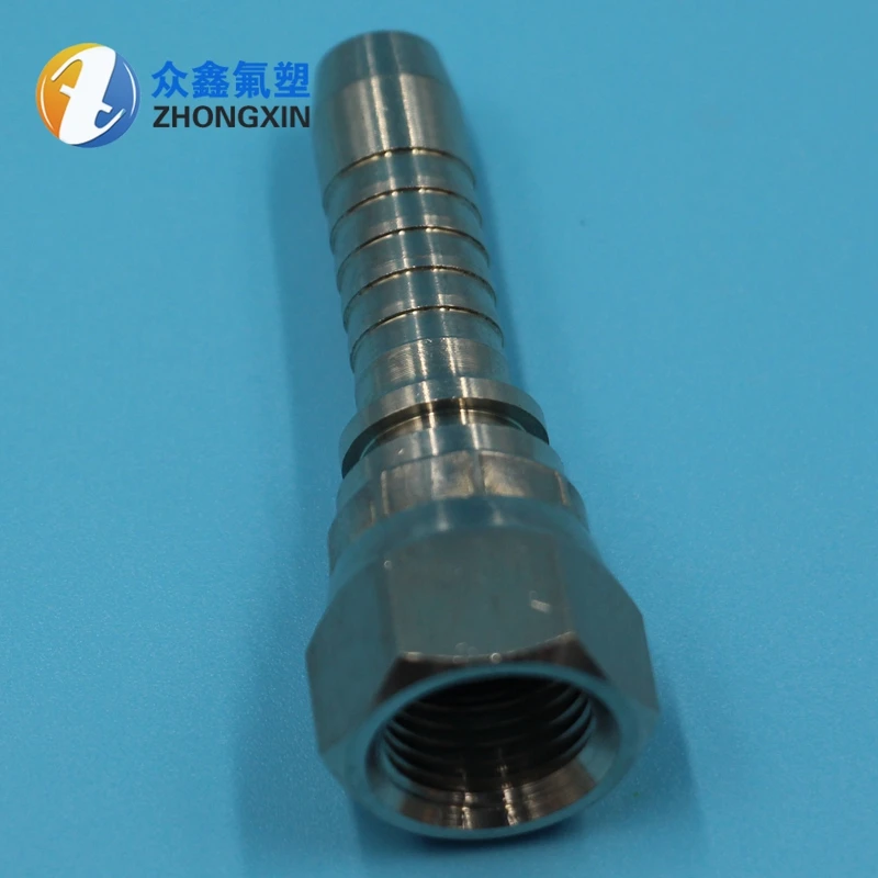 JIC metric straight female swaged hose fittings two pieces thread swivel crimped hydraulic fittings
