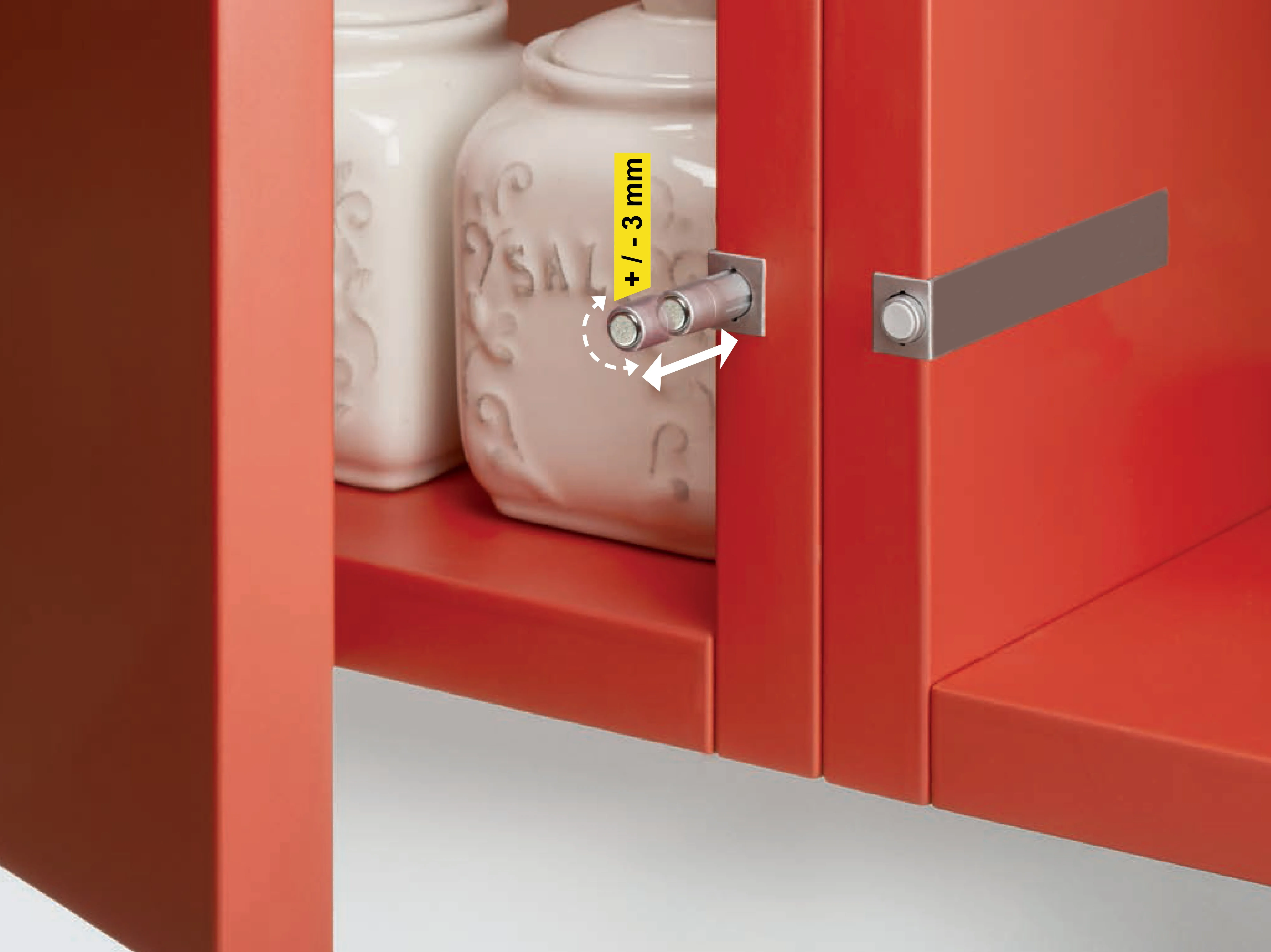 MACO Cabinets 14 Mm Stroke Adjustable Push Latch With Neodymium Magnet Push-Lock-Push-Latch Furniture Plastic Buffer