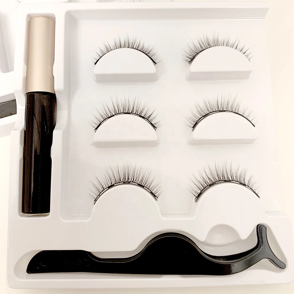 
Liquid Eyeliner 3D Magnetic Eyelashes Magnetic eyelashes set with Package 