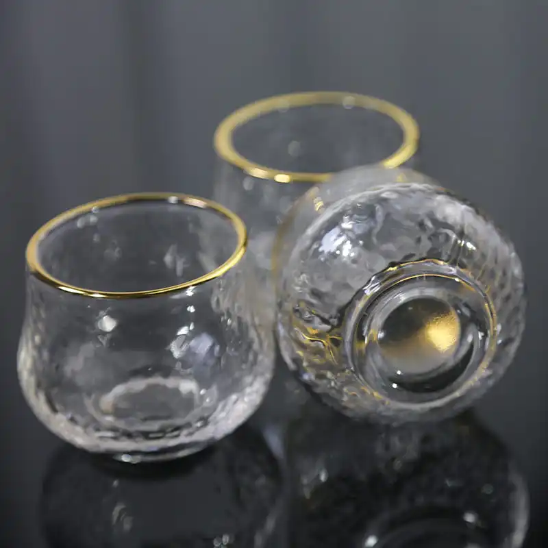 Japanese Sake Pot Set with Hammer Grain Design and Warmer