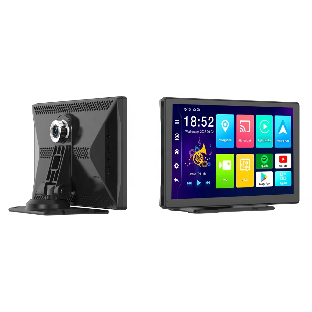 9 дюймов на борту Android 10 GPS навигация планшет CarPlay авто зеркало соединение 1080P DVR с IGO картой