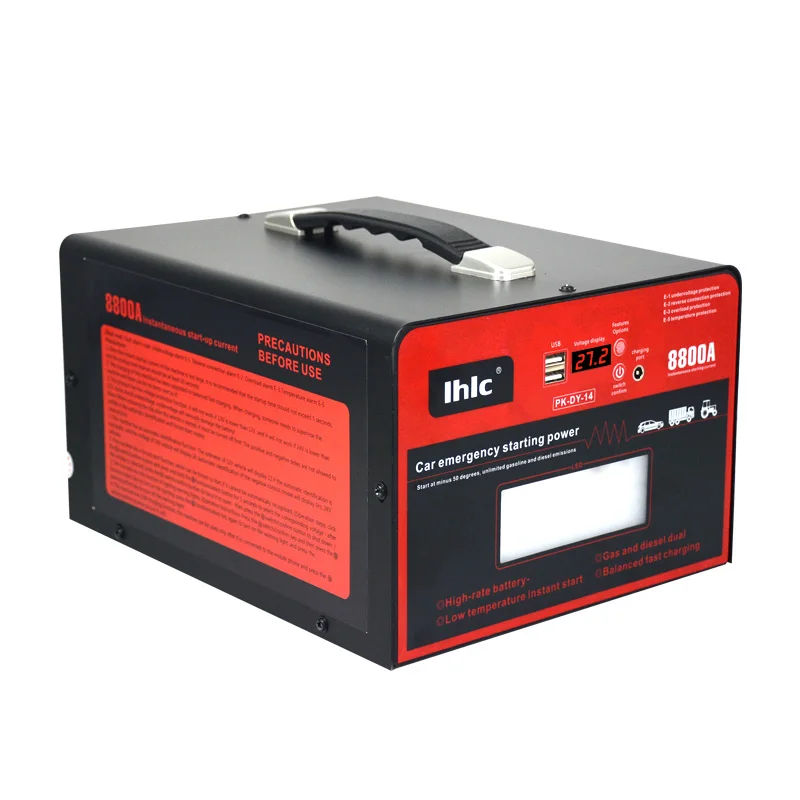 Новое поступление, автомобильное портативное автомобильное пусковое устройство, источник питания 12 В/24 В, универсальное пусковое устройство, внешний аккумулятор для автомобилей и грузовиков