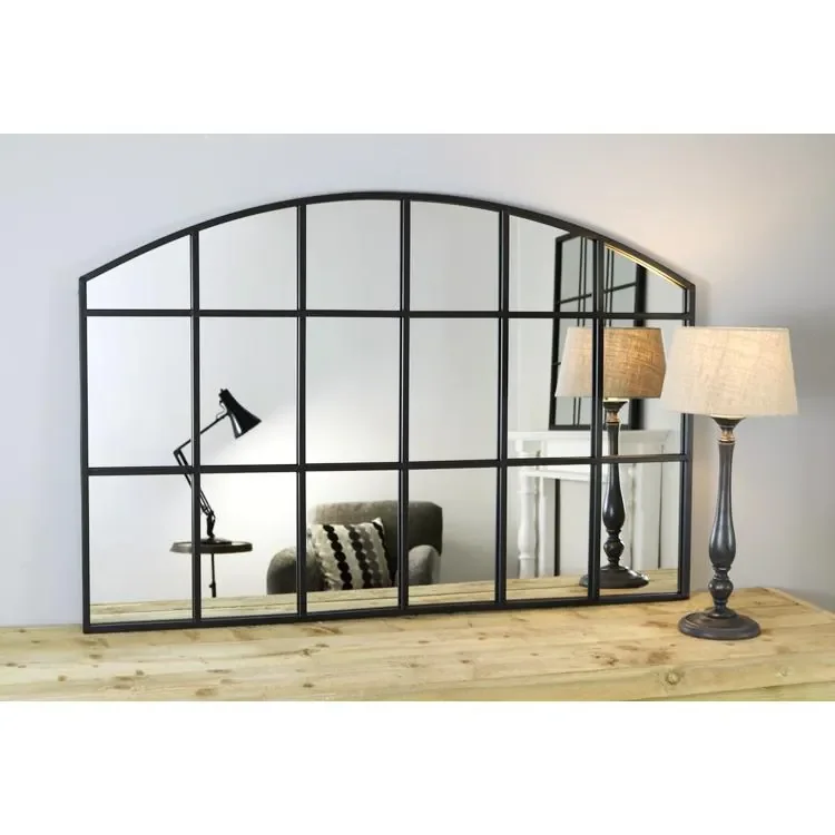 Double glazed iron arched window frame design French window frame