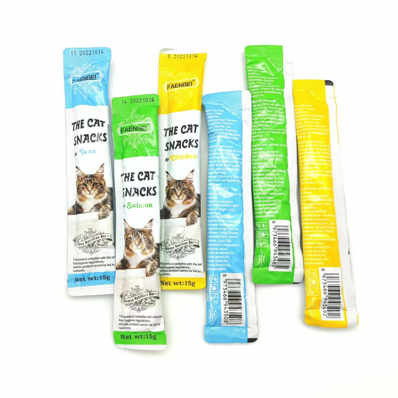 Limited time special offer Snack Bars 15g  Wet Food Pet Treats Cat Strips Alimentos mascotas