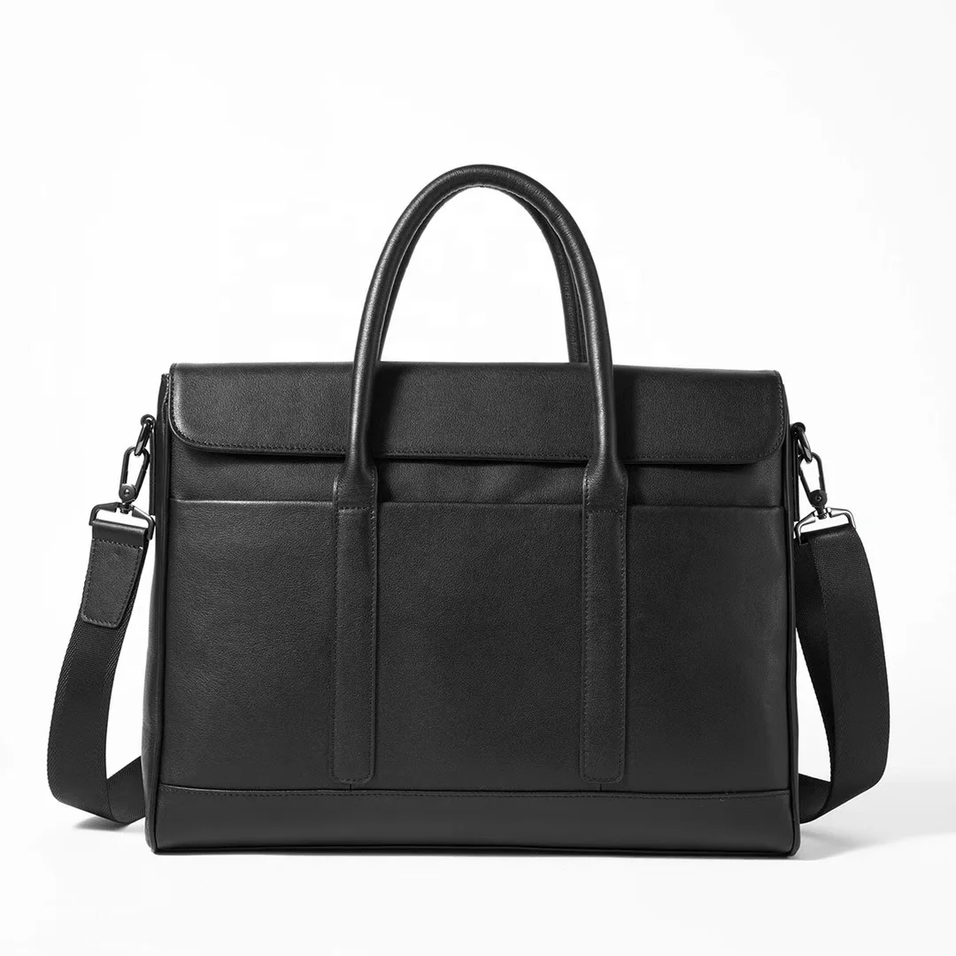 Leather Briefcase for Men, Designer Logo Genuine Leather Computer Laptop Bag Business Travel Laptop Messenger Bags Briefcase/