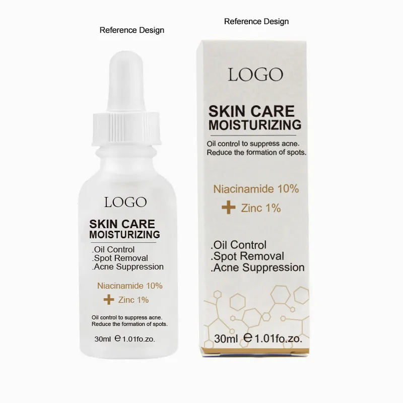 Low MOQ Private Label Hyaluronic Acid Facial Skin Care Anti Aging Niacinamide Whitening Brightening Vitamin C Face Serum