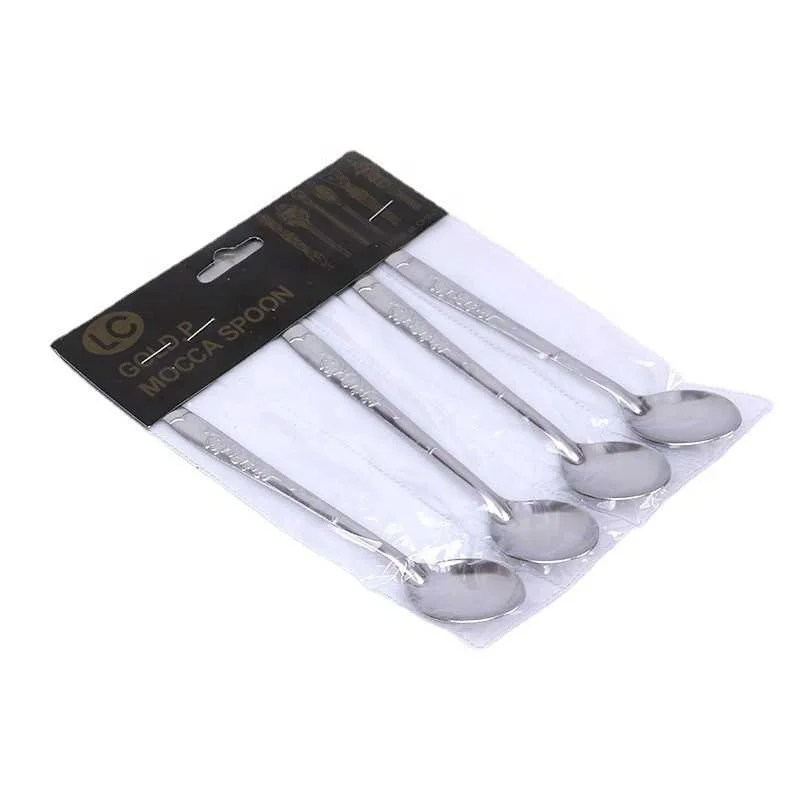 4 Pack Stainless Steel Spoon Household Children Thickened Round Spoon Soup Tablespoon Cutlery 4 Rose Gold Spoon