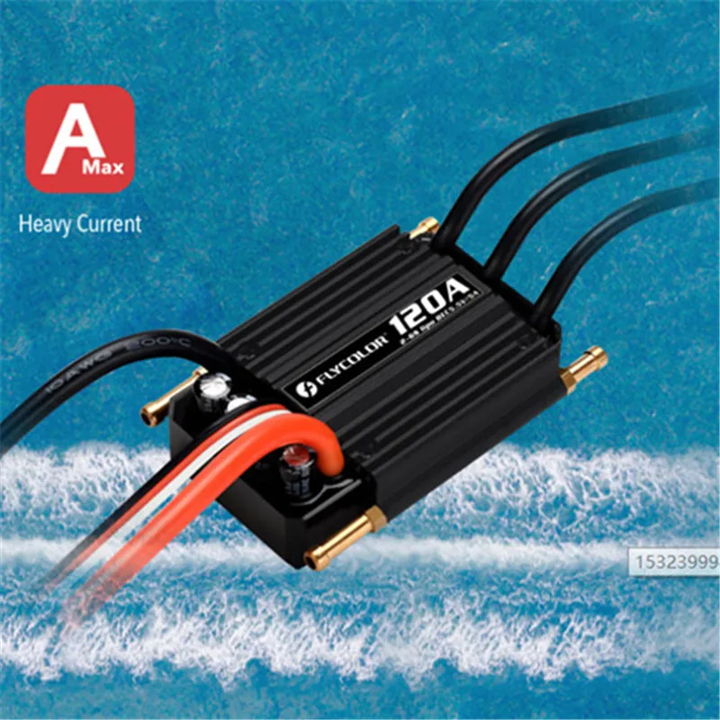 FlyColor 120A 2-6S Множественная защита Водонепроницаемый бесщеточный ESC с 5 V / 5A BEC для радиоуправляемой лодки