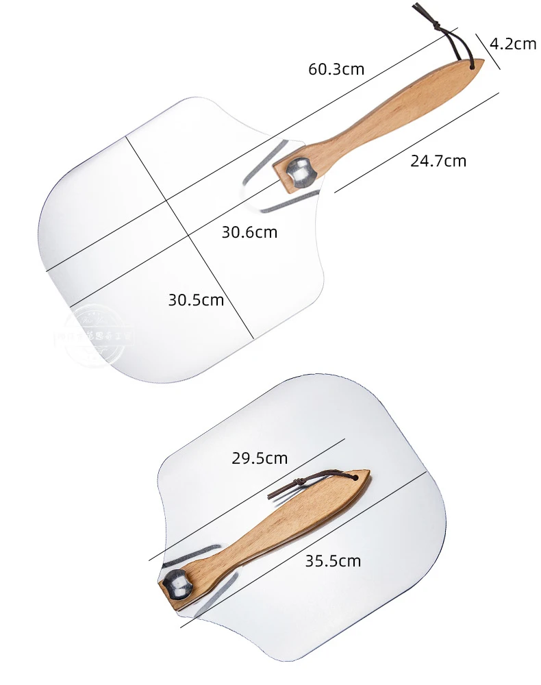 Foldable Long Handle Metal Pizza Spatula set 12inch Heavy duty Aluminum Pizza Peel with Rocker Cutter
