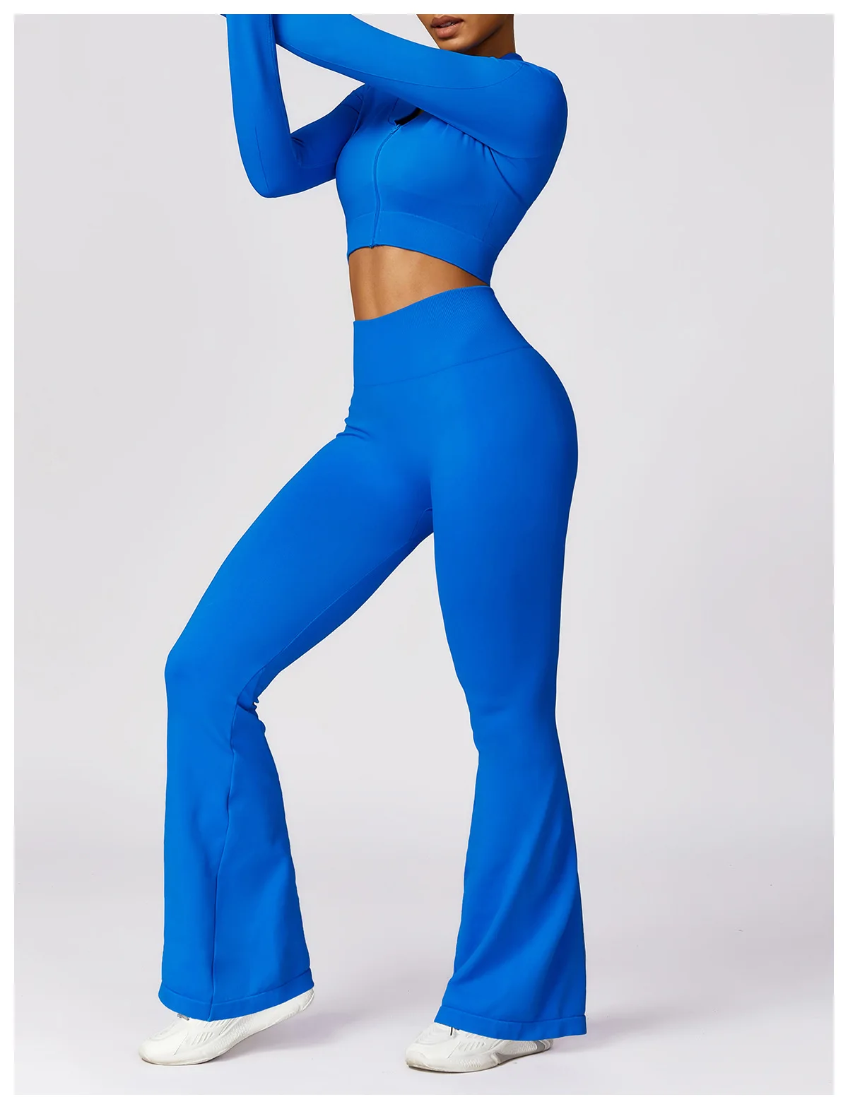 Yoke Long Sleeve Sportswear Women Suit Fitness Seamless 3 Pcs Sports Suit Workout Clothing Sports Outfit Gym Fitness  Yoga Set