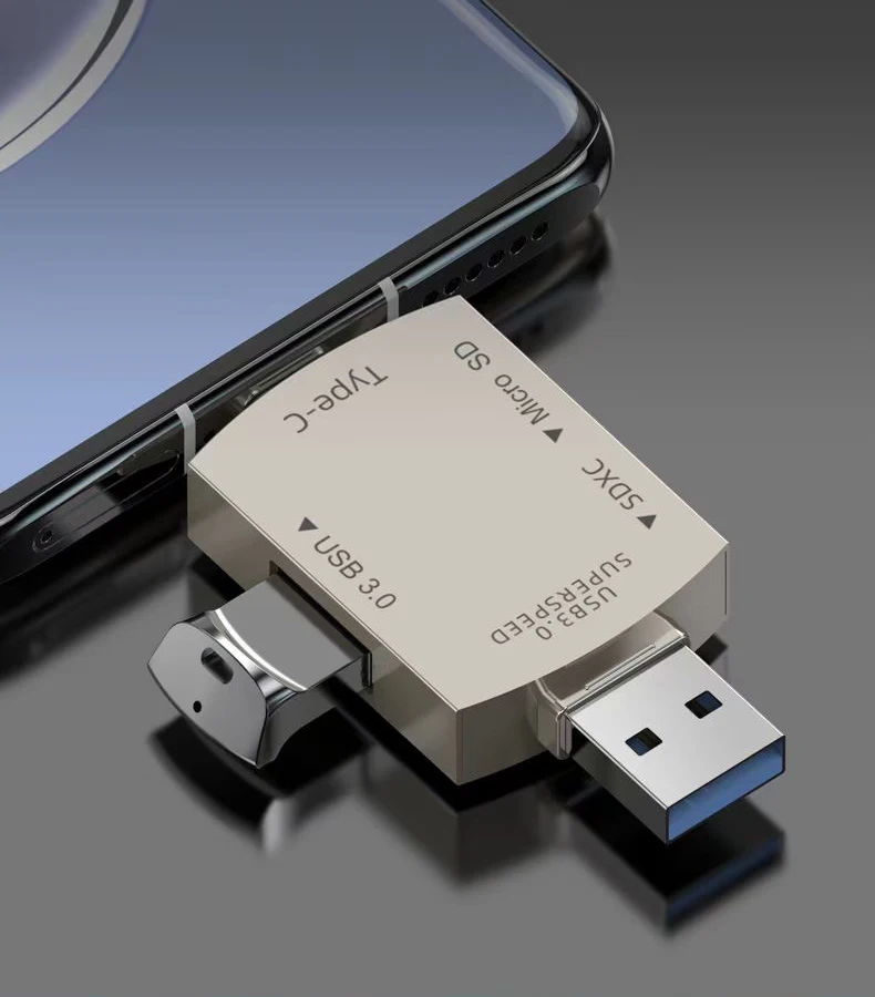 Металлический usb 3 0 type-c в 1 кард-ридер otg высокоскоростной SD
