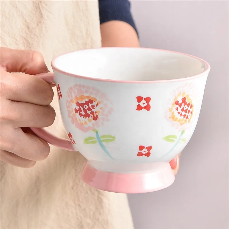 New Ins European American Microwave Oven Office Baking Roasted Large Handle Cup Milk Coffee Oatmeal Breakfast Mug