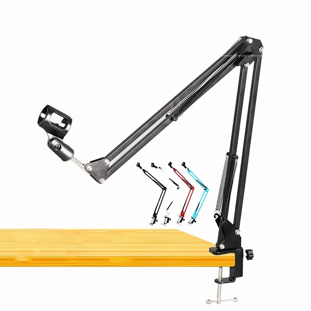 Factory wholesale desktop universal NB35 microphone bracket folding telescopic metal cantilever live