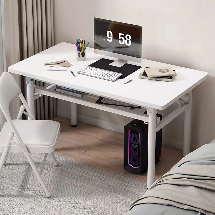 New Style Cheap Price Simple Modern Design Laptop Computer Study Desk Metal Frame Folding Table