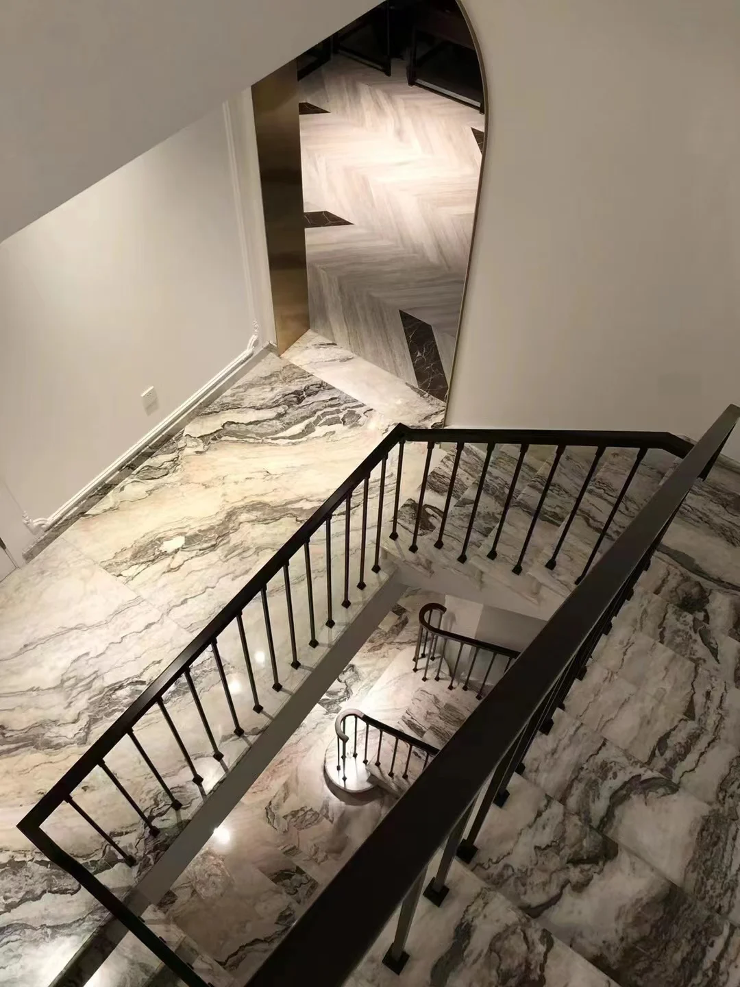 High Grade Natural Gray Marble Floor Slate Stone Dining Table Countertops Slab and Tile