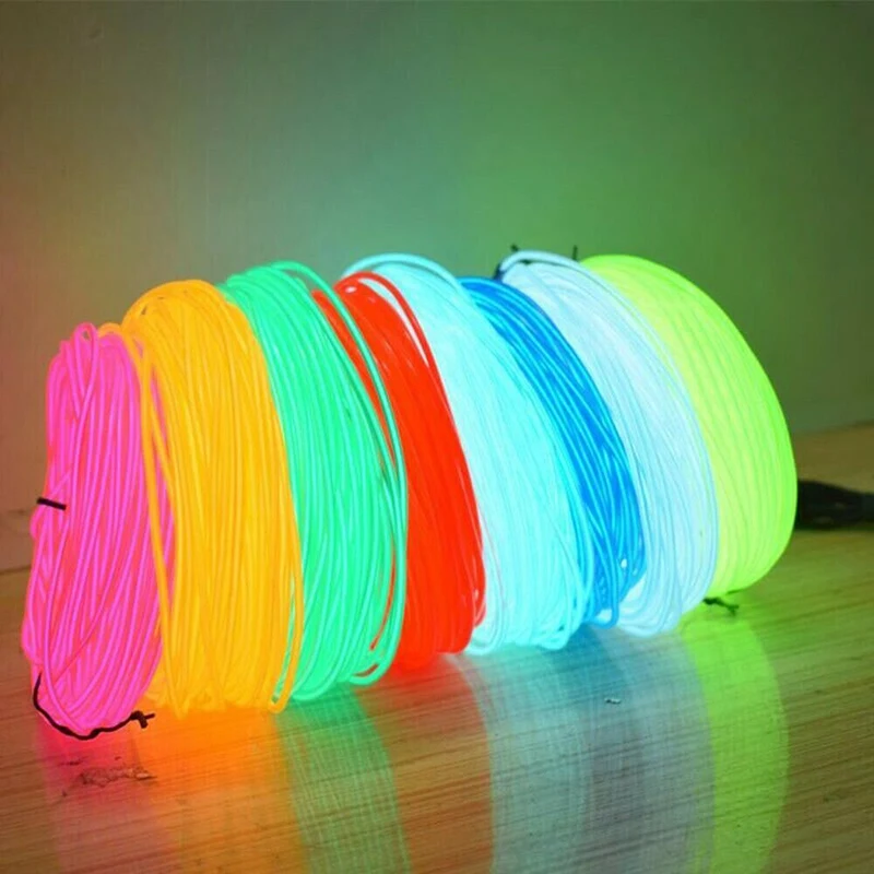 0.9mm, 1.4mm, 2.2mm, 3.2mm, 5mm Flexible neon EL Wire