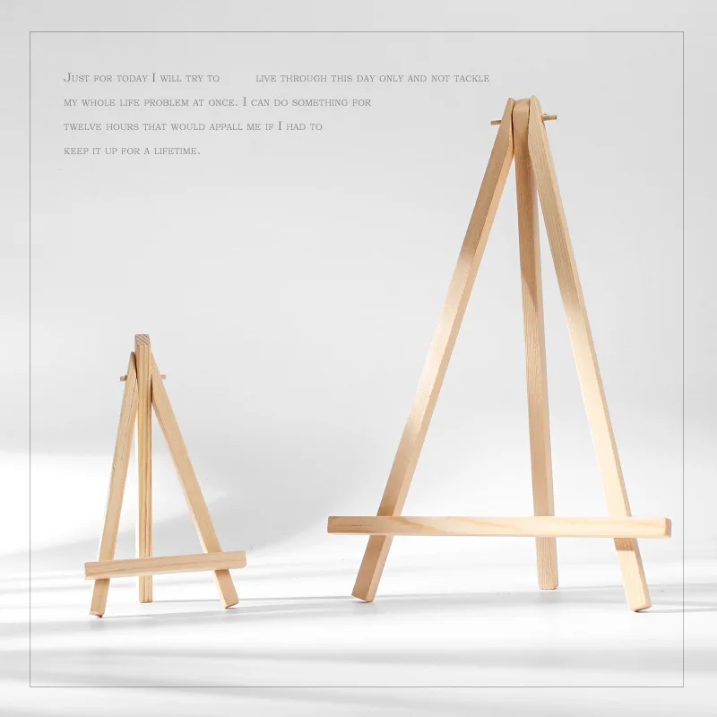 High quality 8*13cm Kids Mini Wooden Easel Mini Wood Artist Photo Picture Displaying Easels Wooden Canvas Holder Easel Stand