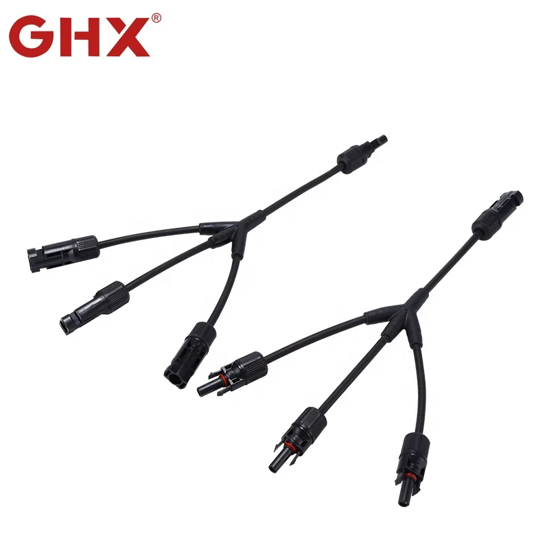 
IP67 waterproof 3 to 1 female and male DC solar pv branch Y4 connector 