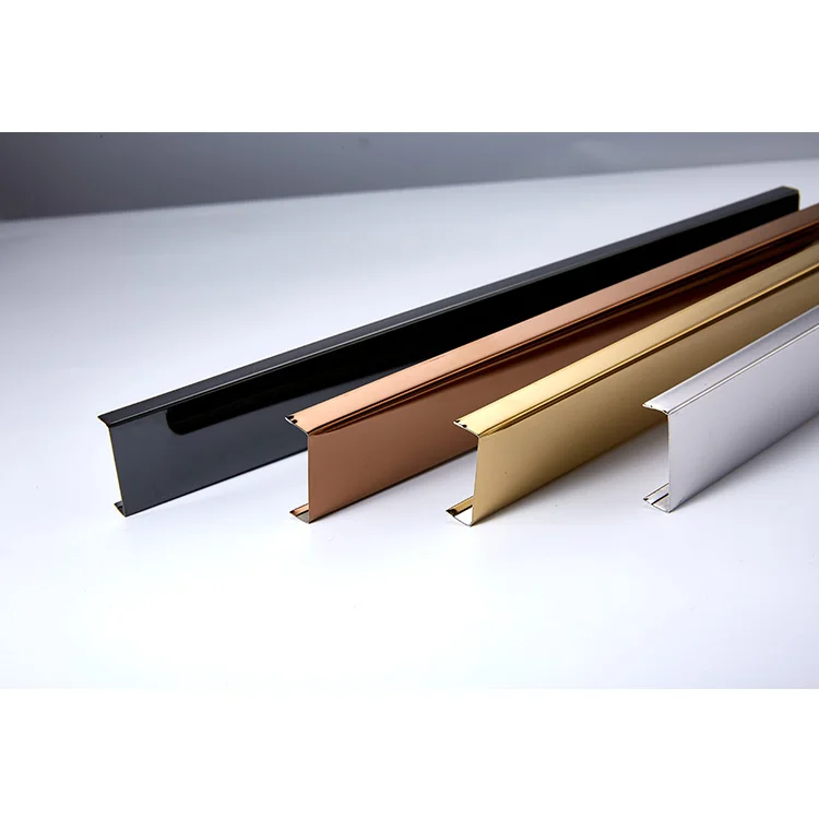 Wall strip stainless steel tile trim for TV backdrop livingroom