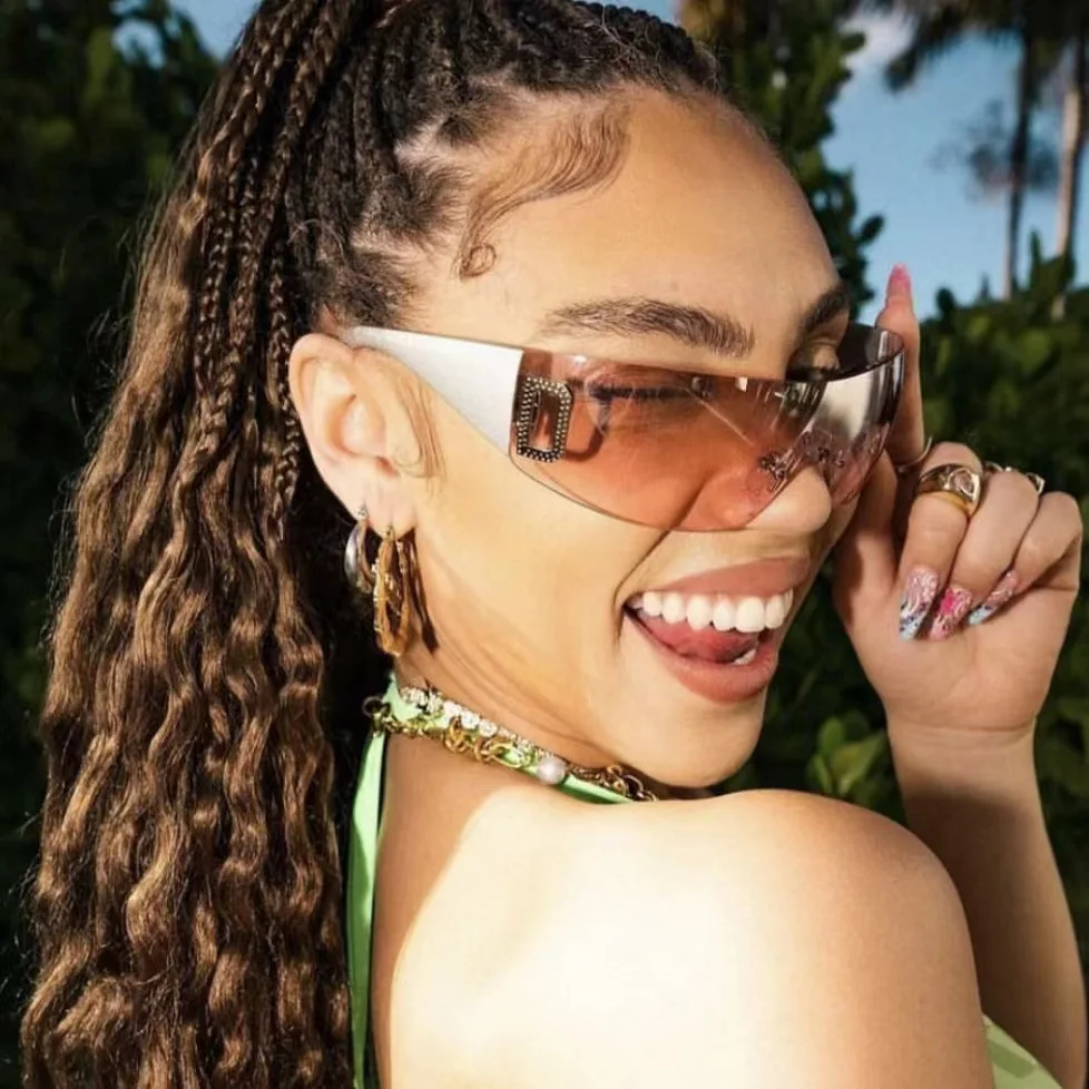 81043  2023 New Y2k Fashion Net Red Sunglasses Personalized Sunglasses Female Concave Shape