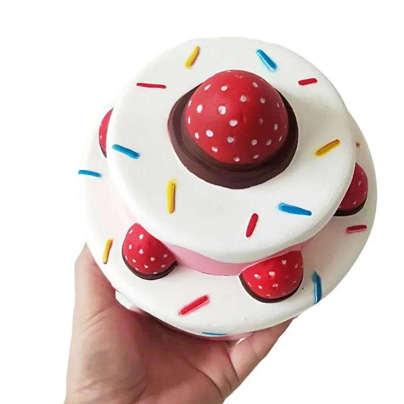 Strawberry cake food toy big soft ball jumbo cake squishy