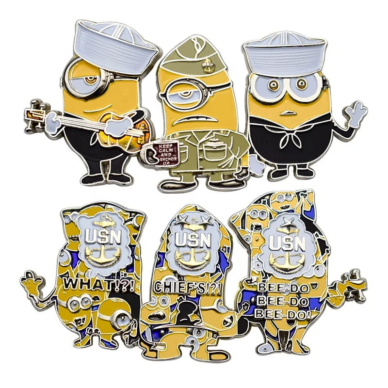 New Custom 3D Zinc Alloy Brass Metal United States souvenir USN Antique Challenge Coin No Minimum manufacturer