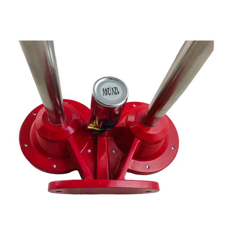 Universal 2 Trumpet Electronic Stainless steel Air Horn sound signal 12v Car Truck Boat Busses Air train horn loud speaker