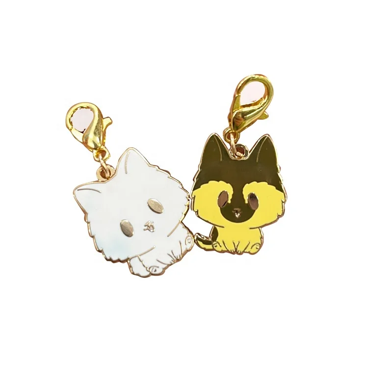 Customized Mini Keychain Design Japanese Food Logo DIY Charm Keychain Mirror Polished Metal Keychains