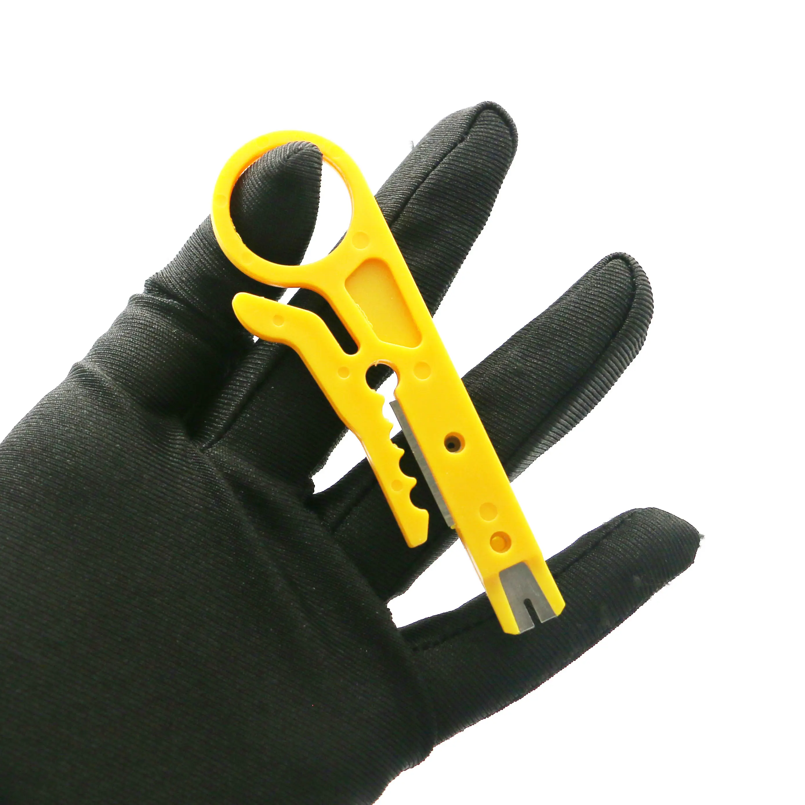 Wire Cutter and Cable Stripper Crimping Tool for Cat 5 Cat 6 Pass-Through Connector Multi Stripper Knife Crimper Pliers Portable