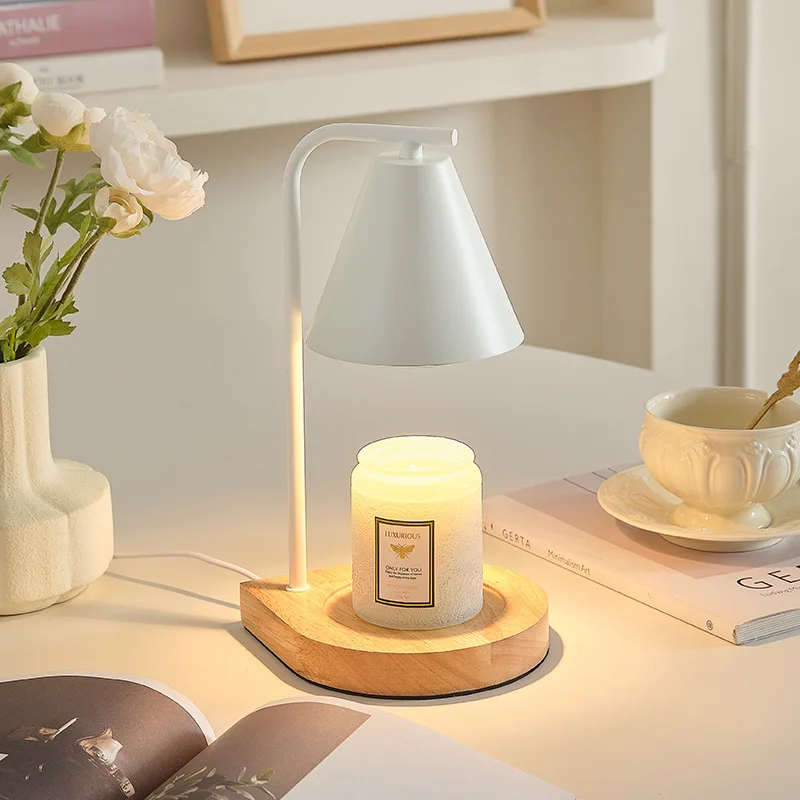 Aromatherapy lamp au usa eu plug electric wooden candle warmer lamp with box