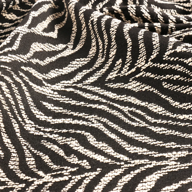 Zebra printed furniture home textile footwear sofa yarn dyed jacquard fabric for bags