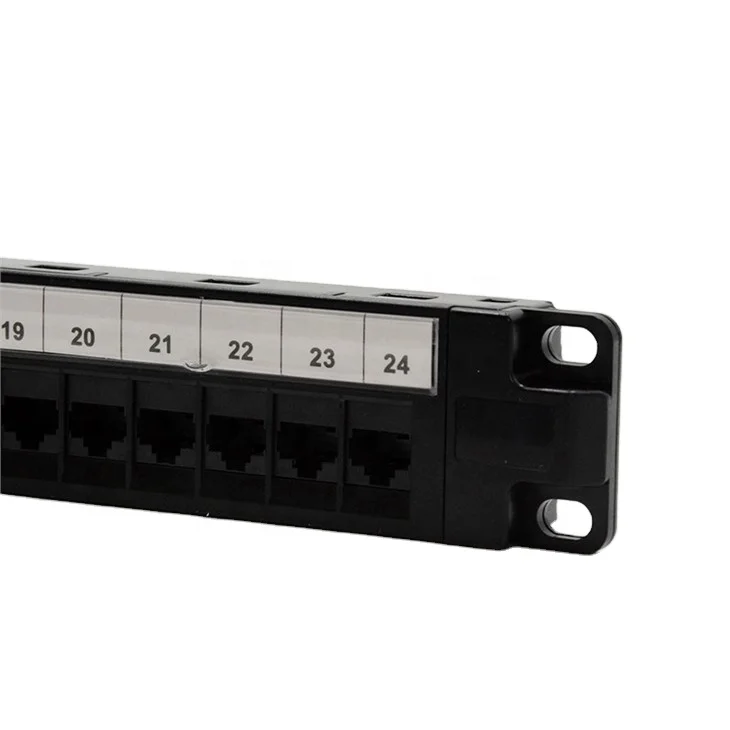 1U Cat. 5e UTP Rack Mounted Patch Panel 24 Port