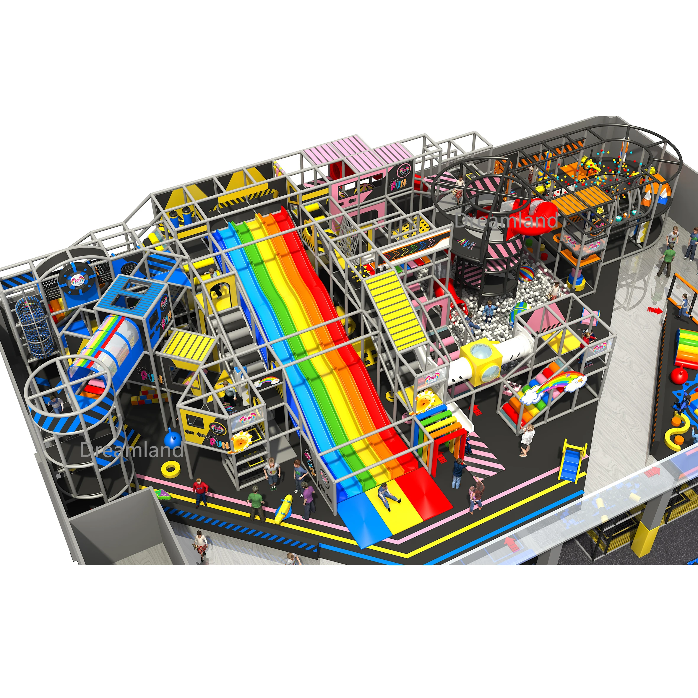 Factory supply kids swingset play toys slide child plastic zone indoor soft playground equipment