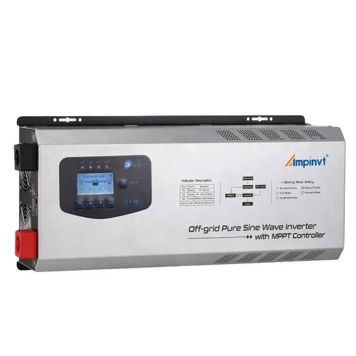 5000W 6000w 24v 48v off grid low frequency inverter hybrid solar inverter with mppt Ampinvt