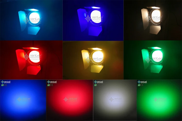 VanGaa Film TV 200W RGBW 4 в 1 светодиодный прожектор Френеля с зумом, сертификация CE, светодиодный прожектор Френеля