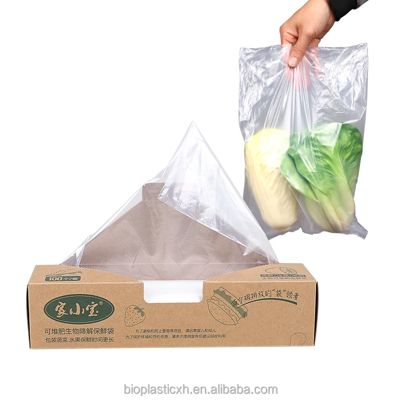 25kg wholesale fruit grocery storage shopping produce bag biodegradable organic plastic produce bag for vegetable