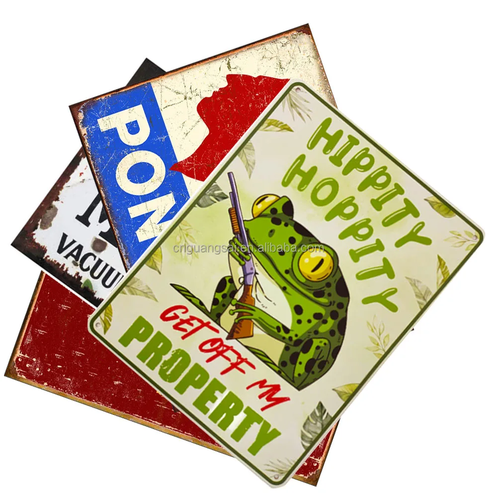 Factory price 20*30cm Custom Decor Wholesale Beer Metal wall bar Crafts retro Vintage tin signs