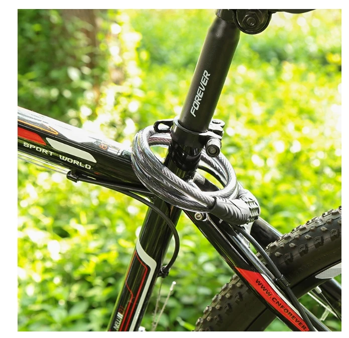 Anti theft road bike lock electric scooter motorcycle 4 password chain security password lock bicycle accessories